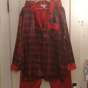 XL  2pc.  Michelle Louise Red "Flannel" Pajamas